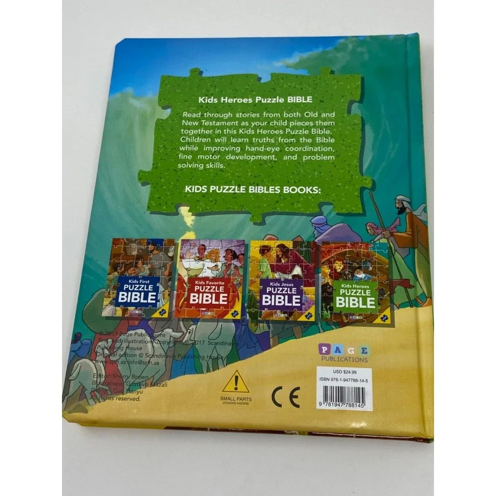 Kids Heroes Puzzle Bible (Kids Puzzle Bibles) Padded Hardcover 2018 Complete M5